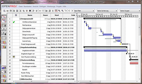 Screenshot OpenProj
